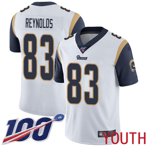 Los Angeles Rams Limited White Youth Josh Reynolds Road Jersey NFL Football #83 100th Season Vapor Untouchable->los angeles rams->NFL Jersey